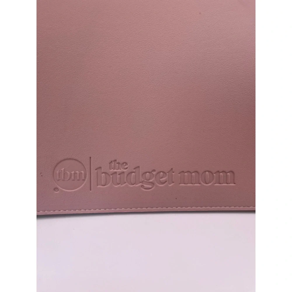 The Budget Mom Large Folio Pink  Blush Faux Leather Organizer Planner Cover